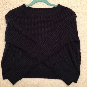 Forever 21 Dark blue crop top sweater